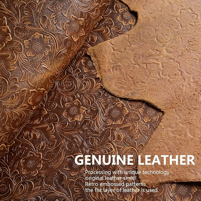 Gexmil Case for iPad Pro 12.9 Inch2nd/1st Generation(2017/2015) Genuine Leather Cover Anti Fingerprint/SlipCowhide Folio Cover Auto Sleep/Wake with Adjustable StandFlower Brown | Genuine Leather Co