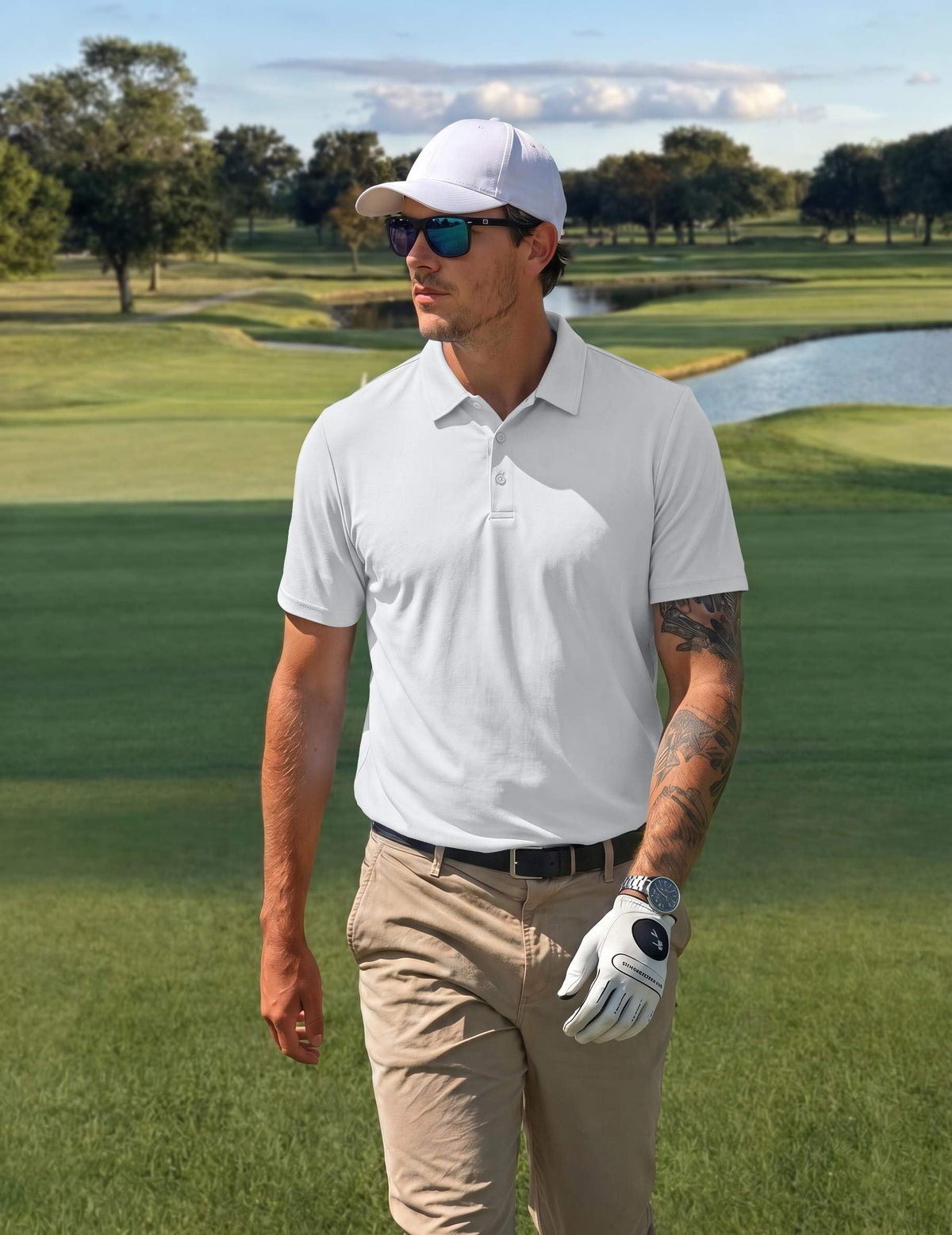 COOFANDY Golf Shirts for Men 3 Pack Short Sleeve Quick Dry Performance Polo Shirts Casual T Shirts