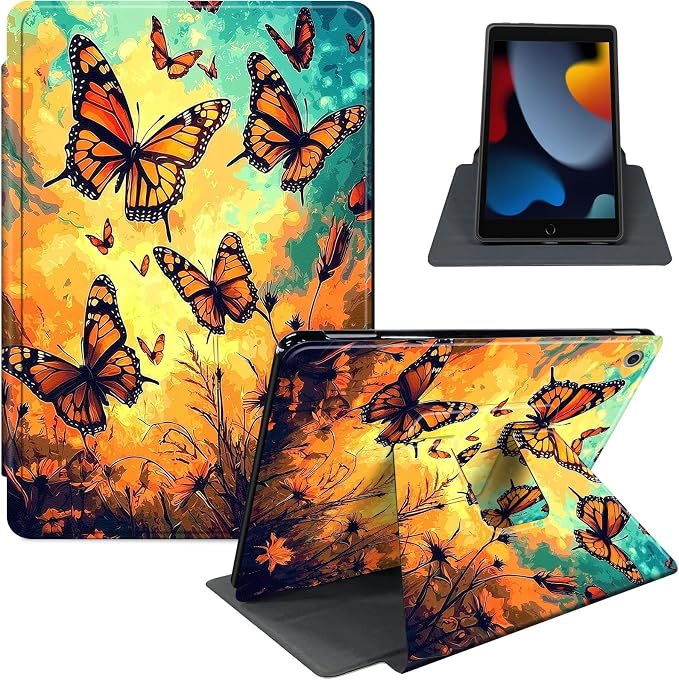 for iPad 11th Generation (A16 2025) 11 / iPad 10th Gen 10.9 2022 Case 360° Rotating PU Leather Stand Cover with Auto Sleep/Wake Shockproof TPU Backl Two Dragons Fighting
