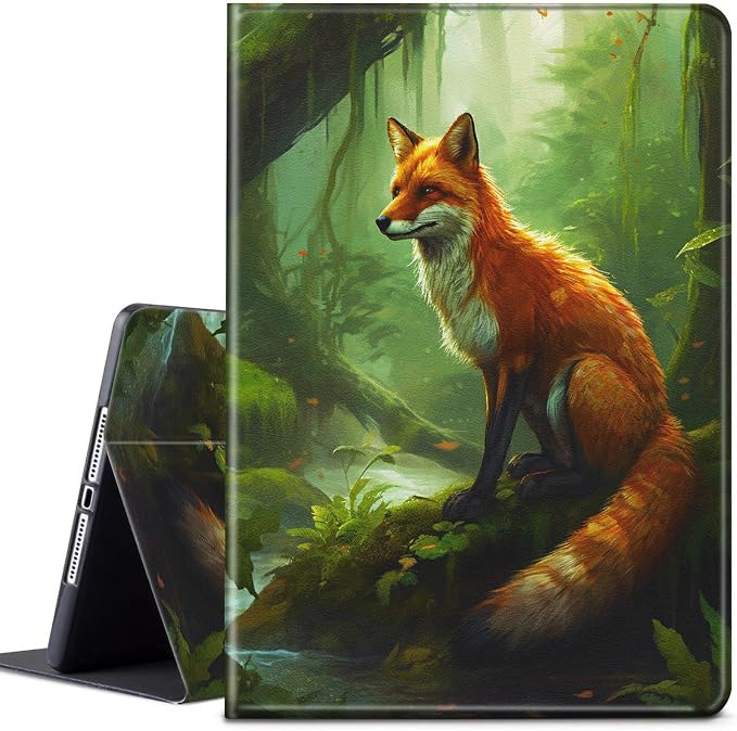 Case for Samsung Galaxy Tab A9 Plus 2023/A11 Plus 2025 11 inch Lightweight Protective PU Leather Smart Stand Cover with Auto Wake Sleep Tablet Case Cover - American Flag &amp Fish