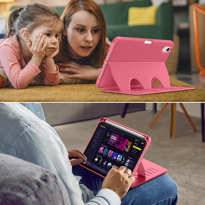 VIKESI Case for iPad mini 7 (A17 Pro) and iPad mini 6Multiple Angles Magnetic Stand CoverShockproof Soft BackPencil Holderand Auto Sleep/WakeBlack