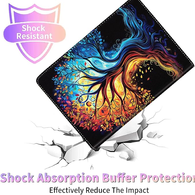 Case for New iPad (A16) 11th Generation 11 Inch 2025for iPad 10th Generation 2022 10.9 Inch Multi-Angle Stand Smart Cover Shockproof with Auto Wake/Sleep ，Starry Sky