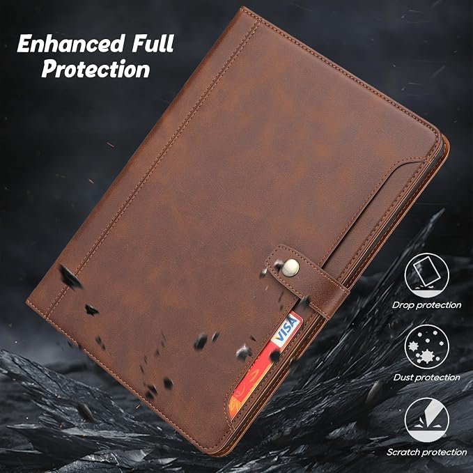Flip Case for Apple iPad 10.2 9th 8th 7th Generation 2021/2020/2019 Pencil Holder Smart Cover Auto Sleep Wake Protective Documents Pocket Stand Snap Closure Case for iPad 10.2 Inch Black