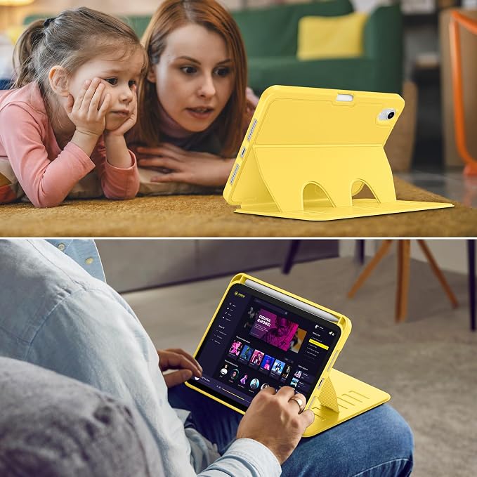 VIKESI Case for iPad mini 7 (A17 Pro) and iPad mini 6Multiple Angles Magnetic Stand CoverShockproof Soft BackPencil Holderand Auto Sleep/WakeBlack