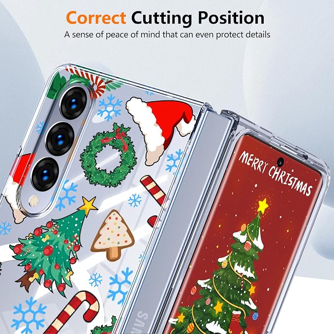 for Galaxy Z Fold4 CaseBuilt-in Magnet CircleWireless Charging | Military-Grade Shockproof case Cover for Samsung Galaxy Z Fold4Anagallis