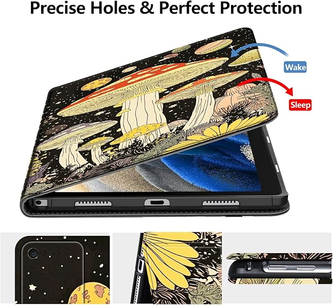 DIGTIALLL Case for Amazon Kindle Fire 7 Inch Tablet (9th/7th/5th Generation 2019/2017/2015 Release) PU Leather Smart Protective Cover with Auto Sleep/WakeBeach Palm Trees