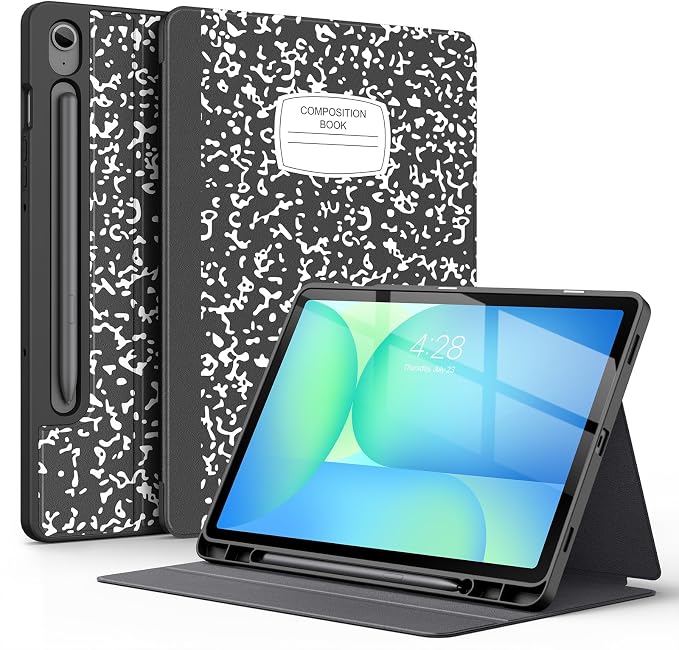 Supveco Case for Samsung Galaxy Tab S10 Fe / S10 Lite / S9 FE 10.9-Inch | Premium Folio Stand Soft TPU Protective Cover with S Pen Holder Multi-Angle Viewing &amp Auto Wake/SleepNotebook