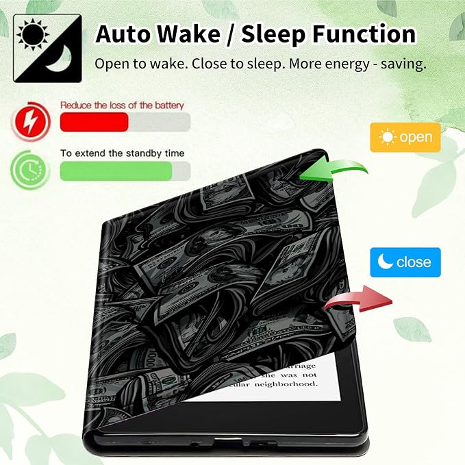 Case for 10.2 Kindle Scribe (2024/2022 Release) Slim PU Leather Lightweight Adjustable Stand Smart Shell Cover with Auto Wake/Sleep for 10.2 Amazon Kindle Scribe E-ReaderA Dog