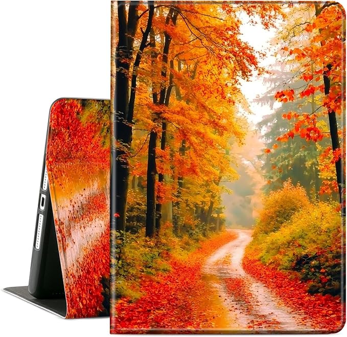 Case for Microsoft Surface Pro 11/10 / 9 13 InchPU Leather Cute Slim Folio Adjustable Stand Cover Case for Surface Pro 11th Edition AIAutumn Red Forest