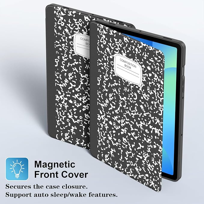 Supveco Case for Samsung Galaxy Tab S10 Fe / S10 Lite / S9 FE 10.9-Inch | Premium Folio Stand Soft TPU Protective Cover with S Pen Holder Multi-Angle Viewing &amp Auto Wake/SleepNotebook