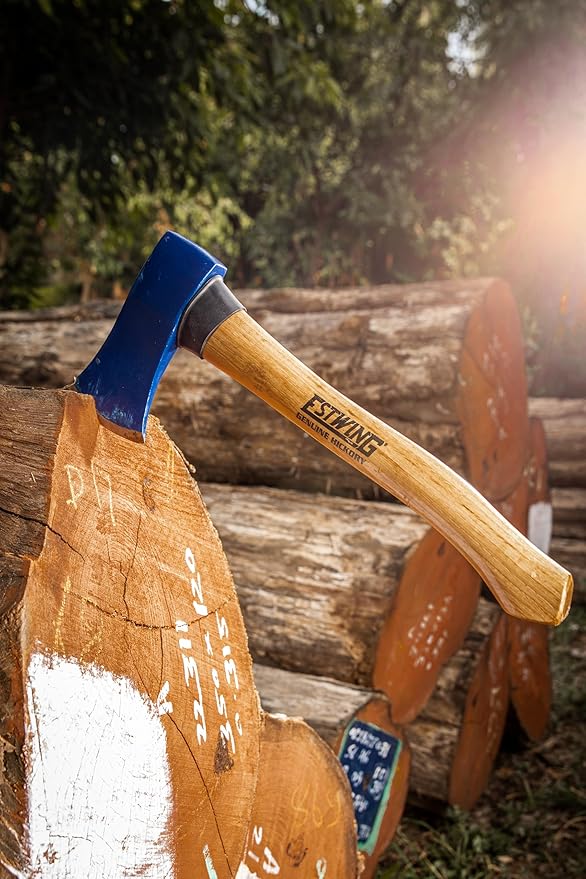 Estwing Axe, 14 Inch Handle, 1.25 lb Head with Hickory Wood Handle, Model #62370