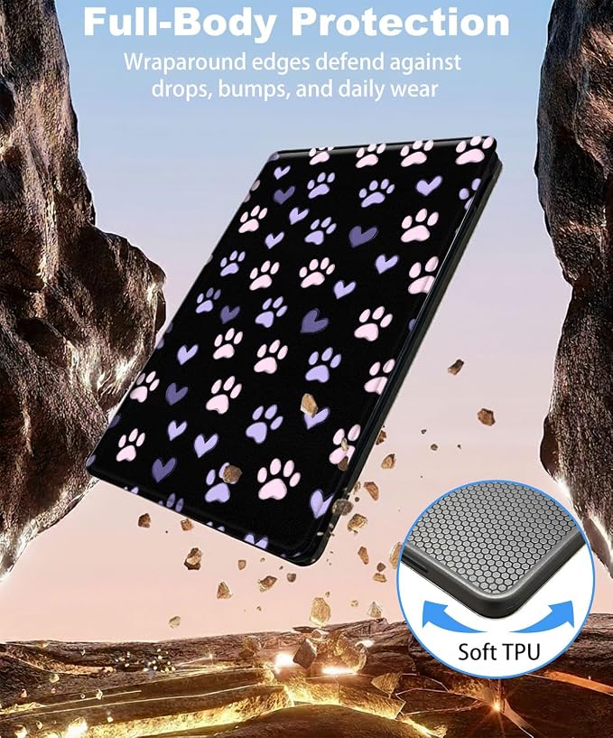 for iPad 11th Generation (A16 2025) 11 / iPad 10th Gen 10.9 2022 Case 360° Rotating PU Leather Stand Cover with Auto Sleep/Wake Shockproof TPU Backl Raccoon Perched