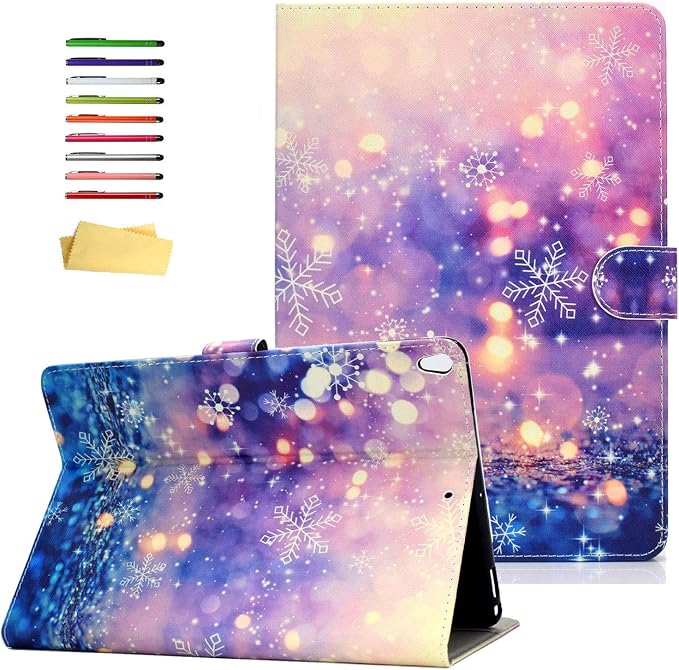 for Apple iPad 9th/8th/7th Generation 10.2 Inch Case 2021/2020/2019Smart PU Leather Folio Stand Magnetic Wallet with Card Pockets [Auto Wake/Sleep] Soft TPU Shockproof Cover Pink Beach Sea