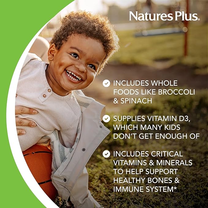 Natures Plus Animal Parade Children's Chewable Multivitamin - 180 Animal-Shaped Tablets, Pack of 3 - Natural Assorted Flavors - Vegan, Gluten Free - 270 Total Servings