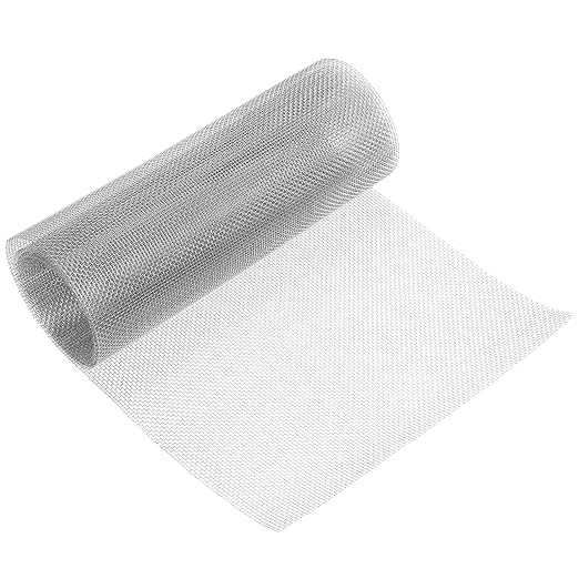 uxcell 10 Mesh 79" x 12" Woven Wire Mesh, 304 Stainless Steel Air Vent Filter