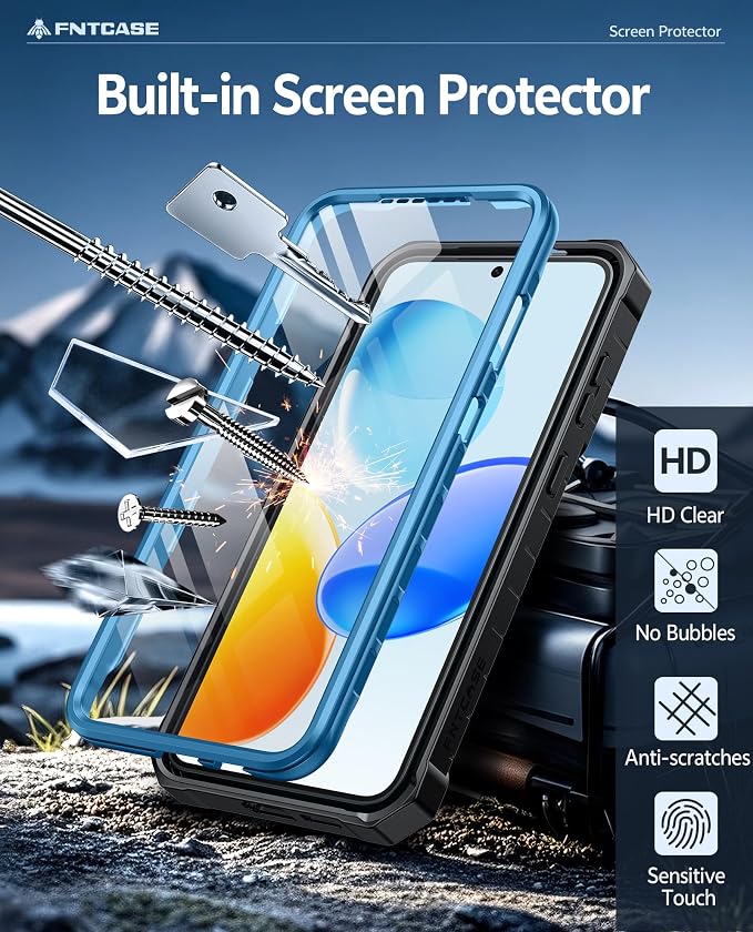 FNTCASE for 11 Pro XL Case Rugged Kickstand 2 Front Frames Black | Built-in Screen Protector 20FT Military-Grade Drop Protection Rugged Heavy Duty Shockproof Full Body Protective Cover