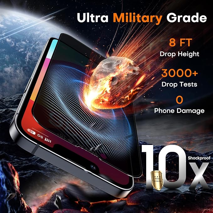 TOCOL for iPhone Air Screen Protector 9H Hardness Military Grade Shatterproof HD Tempered Glass Full Coverage Easy Installation 2 Pack