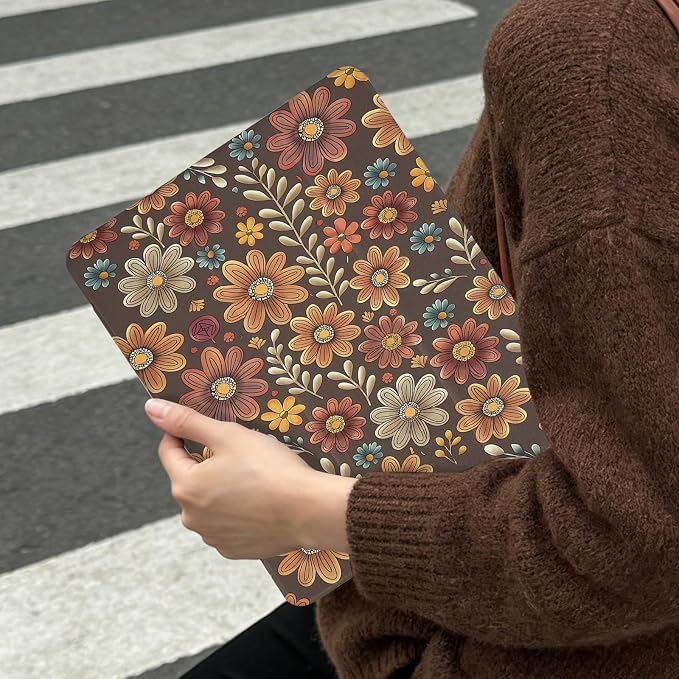 Lovmooful for iPad 9/8/7 Gen Case with Pencil Holder Cute-Bear Flower | Fit for iPad 9/8/7 (10.2-Inch2021/2020/2019 Model9th/8th/7th Generation)Soft TPUTrifold StandProtectiveGirly