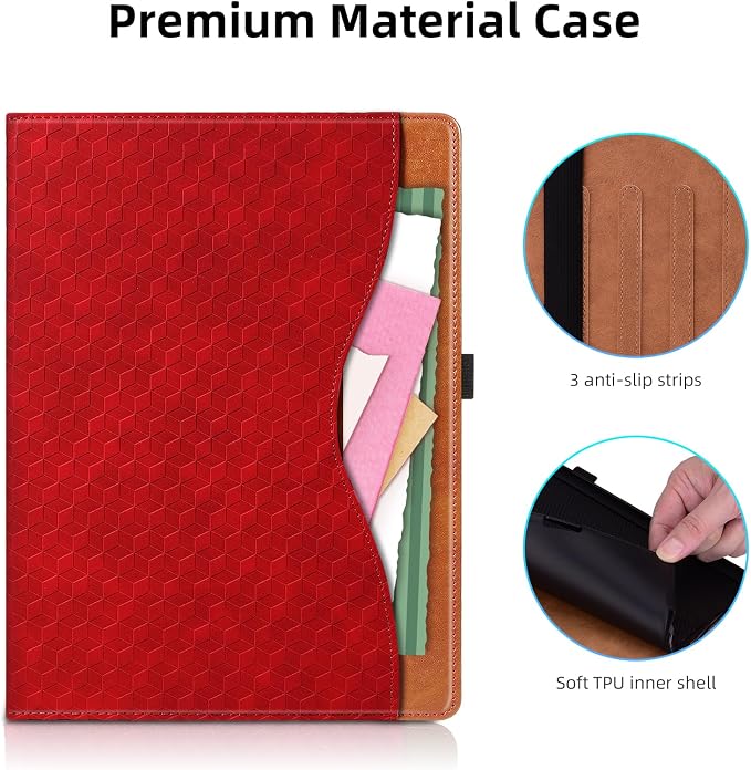 Case for iPad 9th 8th 7th Generation (2021/2020/2019) 10.2 InchiPad Air 3rd Generation PU Leather Cover Multi-Angle Viewing Stand with Card Pocket for ipad 9th Generation CaseBlack