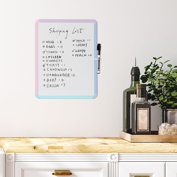 Mr. Pen- Dry Erase Board, 14” x 11” with a Black Dry Erase Marker, Small Mini White Board for Students