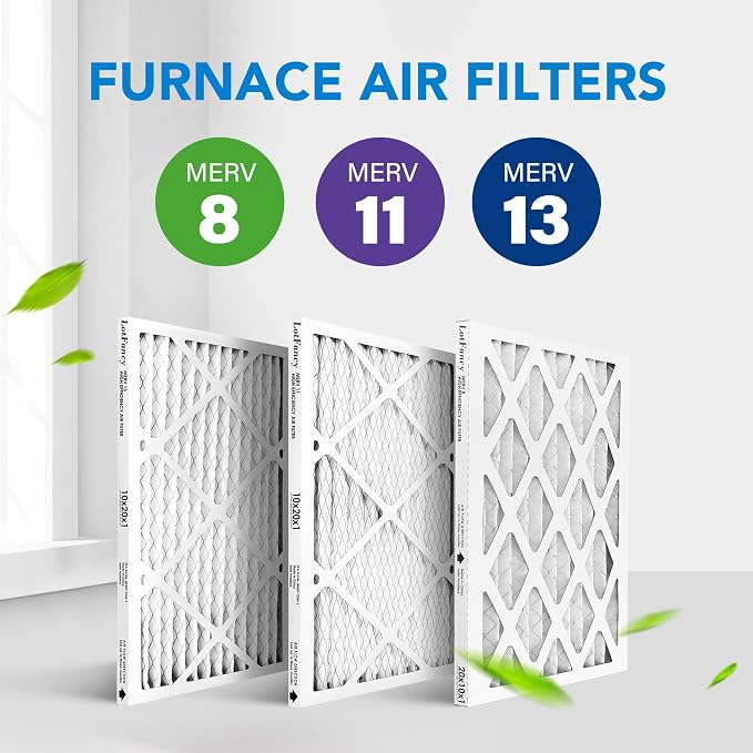 LotFancy 10x20x1 Air Filter MERV 11 4-Pack, Electrostatic Pleated AC Furnace