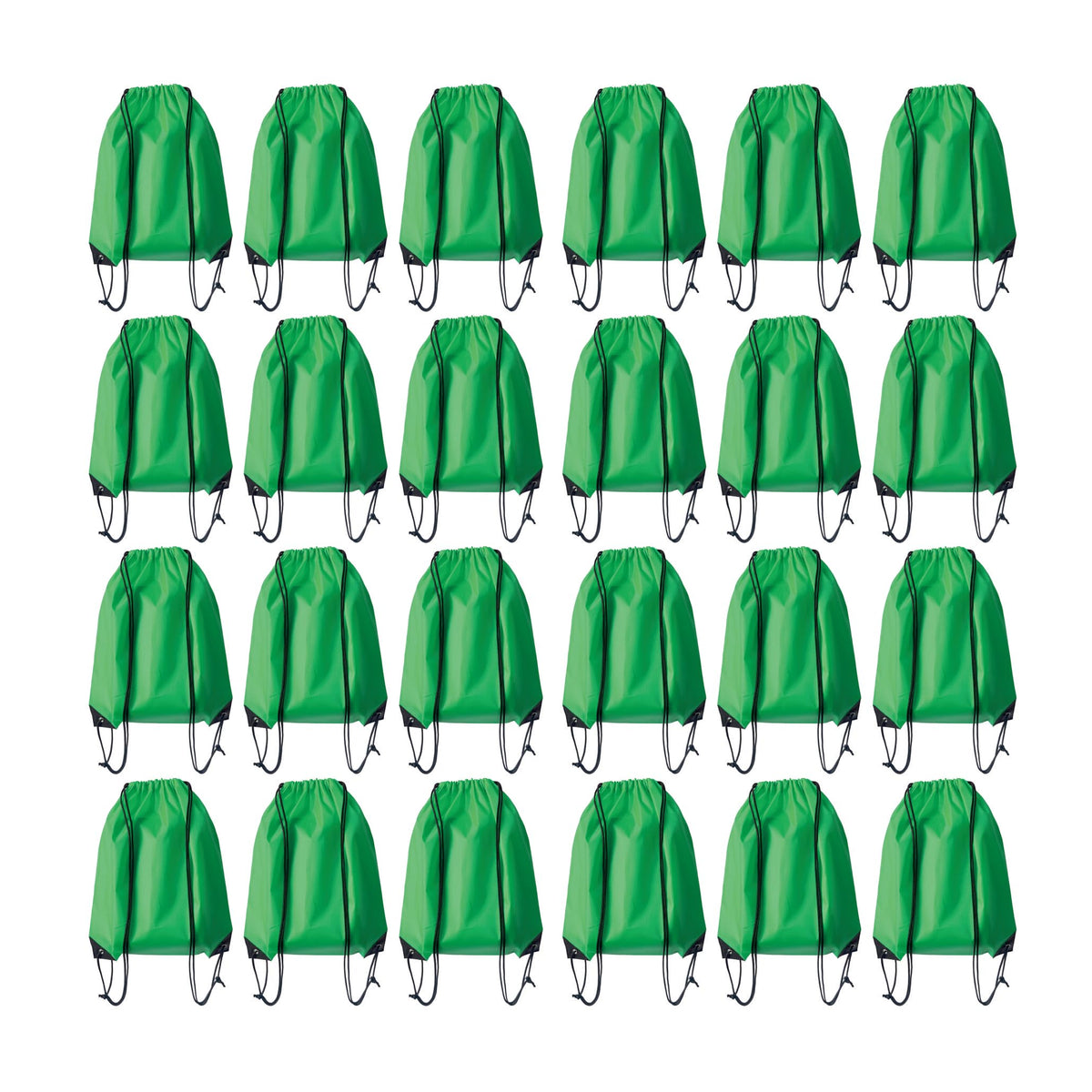 JohahaTim Drawstring Backpack Bulk 24Pcs Draw String Backpack Bags DIY Gym Sports Traveling Yoga Cinch Bag Sackpack Drawstring(green)