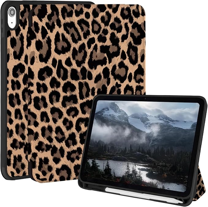Case for iPad 9th/ 8th/ 7th Generation Case 10.2&amp10.5 Inch (2021/2020/2019 Release) Slim Lightweight Soft Trifold Back Cover with Pencil Holder &amp Auto Sleep/Wake CoverBeige Checkered