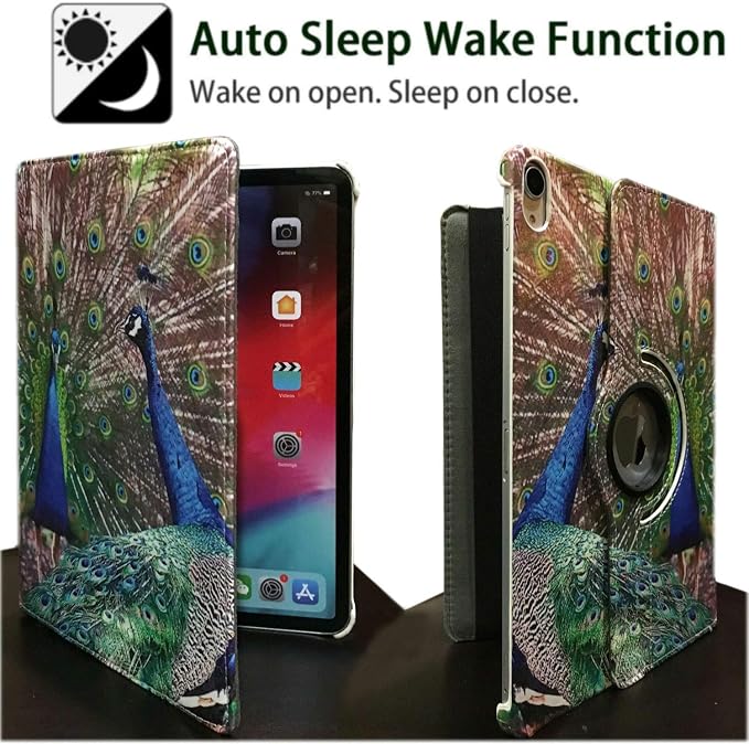 Case for ipad Cover 11inch 1st Generation 2018 Case Model A1980/A2013/A1934 / A1979 360 Degree Rotating Smart Leather Auto Sleep/Wake (Black)