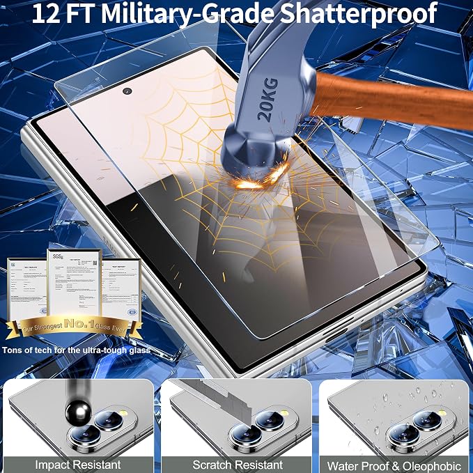 letosan 3 Pack for Samsung Galaxy S26 Ultra Screen Protector Tempered Glass + 2 Sets Camera Lens Protector Military Grade Shatterproof 9H+ Hardness Auto Alignment Frame 6.9 Inch