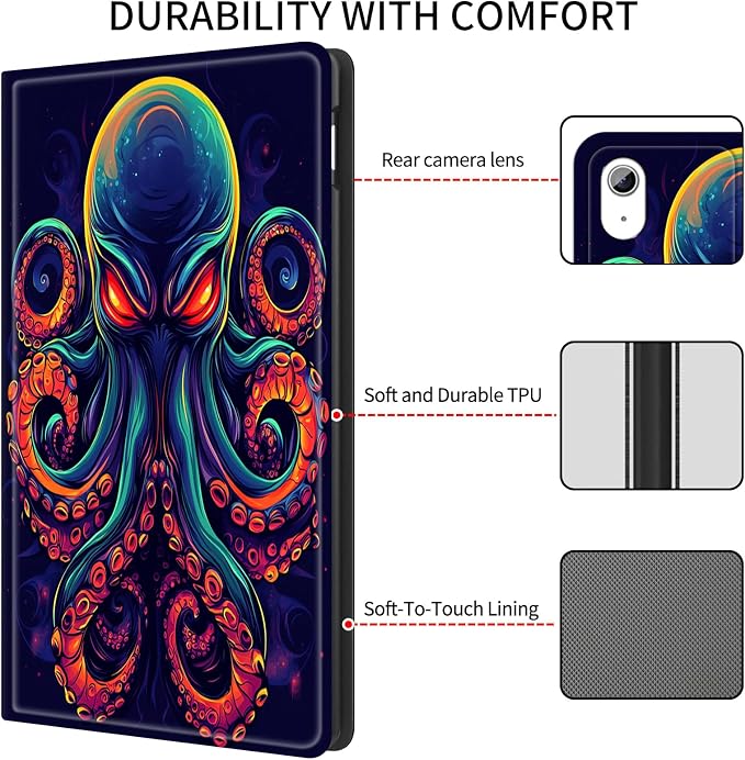 Case for iPad (A16) 11th Generation 11 Inch (2025)/ iPad 10th Generation 10.9 inch 2022Slim PU Leather Smart Cases Covers with Auto Wake/Sleep-Beast Roared