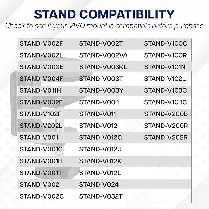 VIVO Heavy Duty Desk Clamp for Monitor Mount Desk Stand, No Scratch Universal Replacement C-clamp, Tabletop Surfaces up to 3.25 inches, Easy Install, Black, PT-SD-CP01A