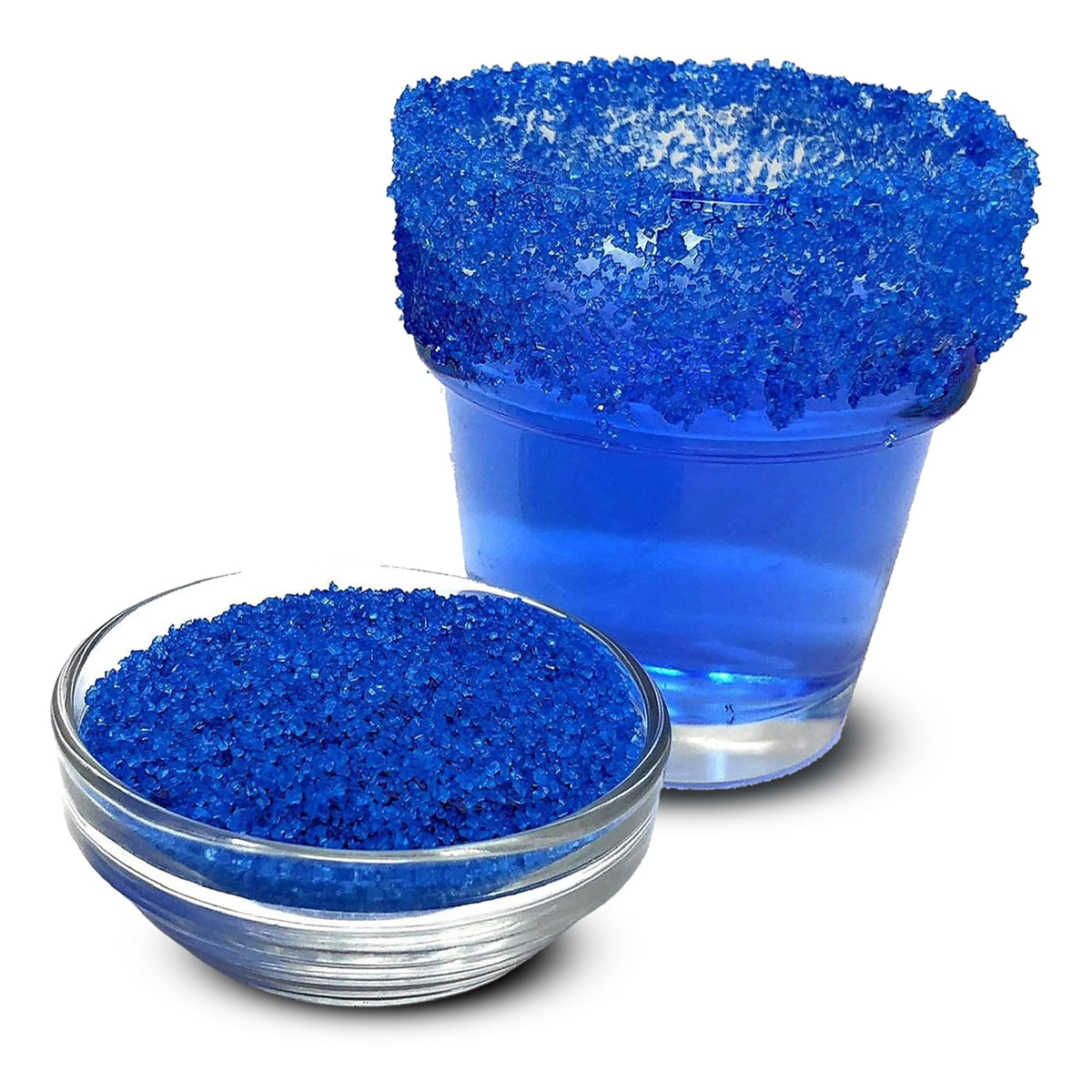 Snowy River Blue Dream, Cocktail & Margarita Sugar Rimmer - Vibrant Naturally Colored Sugar for Cocktail Rimming, Baking & Decorating, Medium Crystal - 80oz