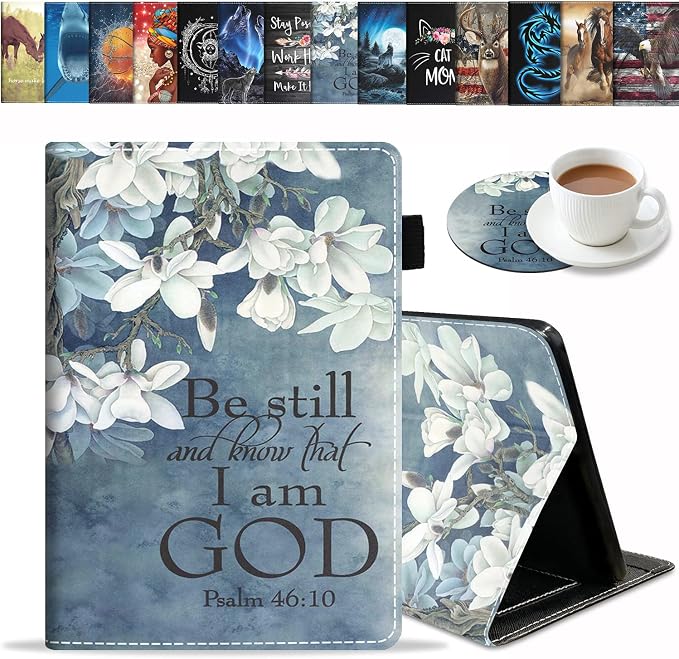 Case for Kindle Fire HD 8/Fire HD 8 Plus Tablet (12th/10th Gen 2022/2020 Release) - Slim Lightweight PU Leather Stand Cover with Auto Wake/Sleep Celestial Theme Sun with Crescent Moon