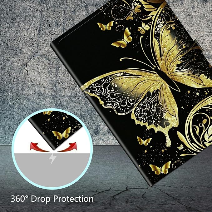 Universal Case for 10.6 inch 11 inch TabletUniversal Case for 10.6-11 Inch Touchscreen TabletSlim PU Leather Stand Folio Shell Cover with 360 Degree Rotatable Kickstand ViewingAbstract Sun Leaf