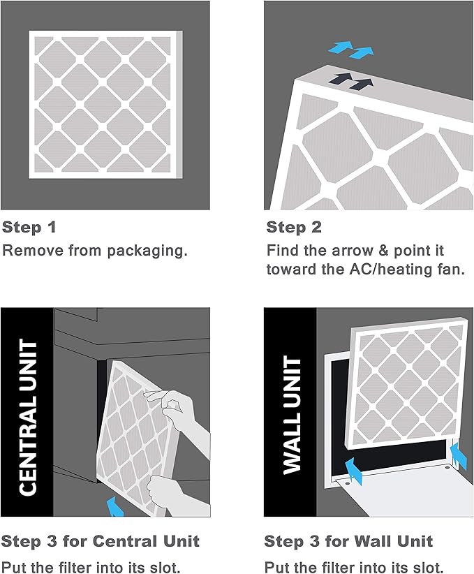 Aerostar 22x22x1 MERV 13, Pleated Air Filter, Box of 6, Made in the USA