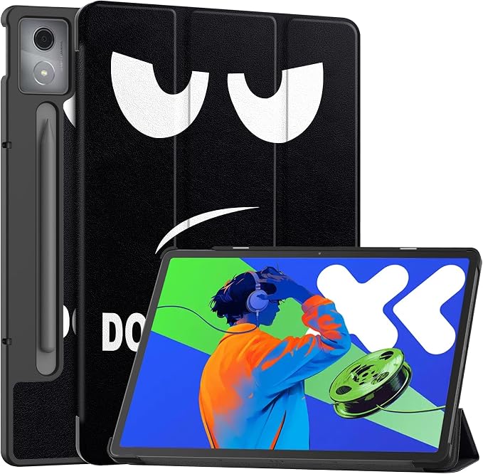 Gylint PU Leather Case for Lenovo Idea Tab Pro/Xiaoxin Pad Pro 12.7 Inch 2025 Ultra Thin Folding Folio Stand Protective Cover Black