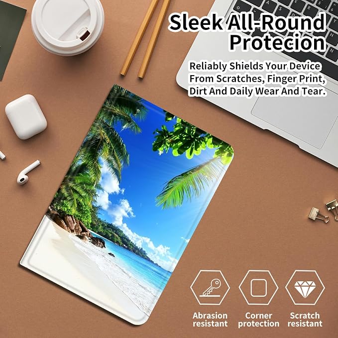 Case for Amazon Fire 7 Tablet 2019/2017 Release 9th/7th Generation PU Leather Smart Protective Cover with Auto Sleep/Wake for Fire 7 2019Beautiful Sunset
