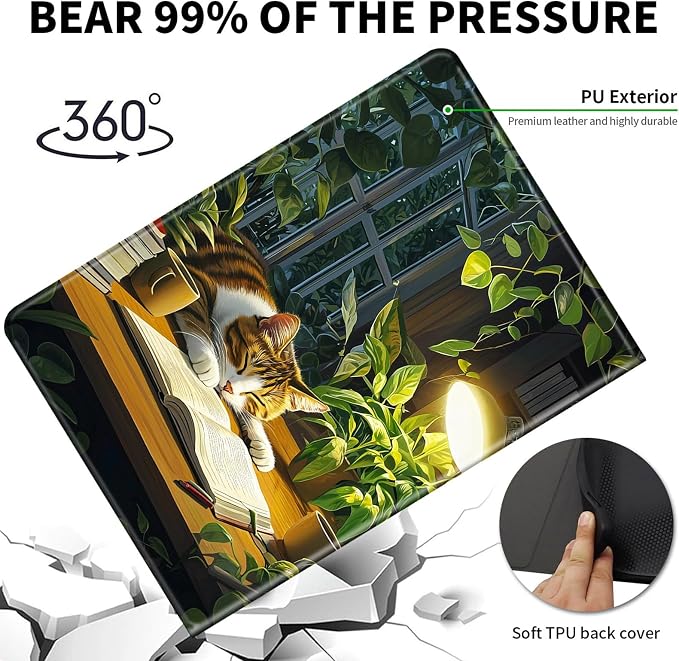 Case for Microsoft Surface Pro 11/10 / 9 13 InchPU Leather Cute Slim Folio Adjustable Stand Cover Case for Surface Pro 11th Edition AIArt Red Dragonfly