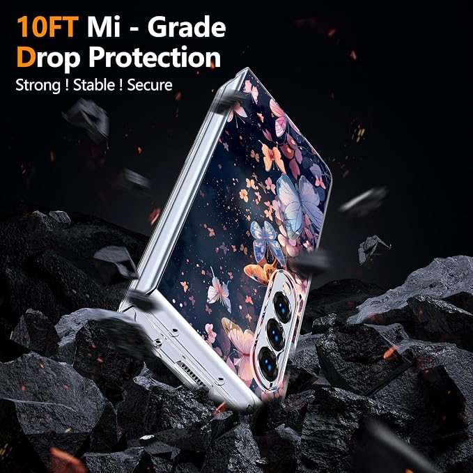 for Galaxy Z Fold4 CaseBuilt-in Magnet CircleWireless Charging | Military-Grade Shockproof case Cover for Samsung Galaxy Z Fold4Anagallis