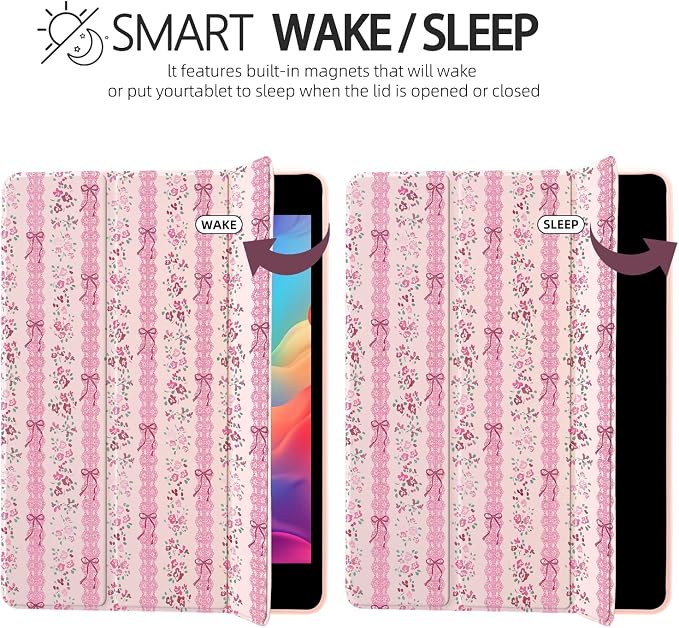 Joyland Leopard Print for iPad 10th Generation Case 10.9 inch 2022/iPad (A16) 11th Gen 11 2025Built-in Pencil Holder with Shockproof Cover Clear Transparent Back Shell Auto Wake/SleepBlack