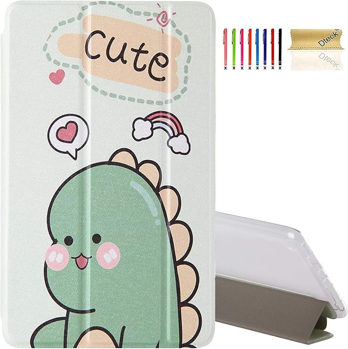 Case for Kindle Fire 7 TabletDteck Full Protective Flip Adjustable Stand Auto Wake/Sleep Smart Cover with Pencil Holder for Kindle Fire 7 Tablet 9th/7th/5th Generation 2019/2017/2015 ReleaseKing Dog