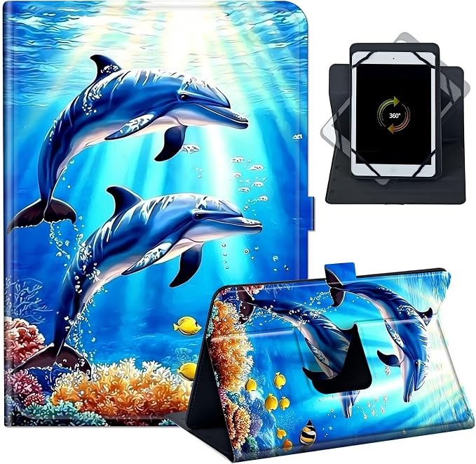Case for Google Pixel Tablet 11 2023PU Leather 360 Degree Rotatable Kickstand Tablet Cover with Magnetic Closure for Pixel Tablet 11 2023/ All 10.5-11.5 Tablet，American Eagle with Flag