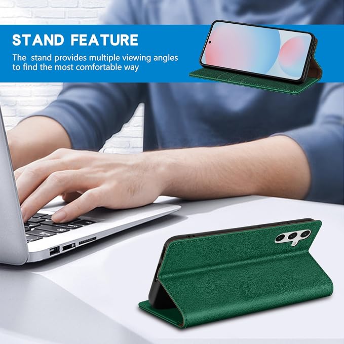 ZZXX for Samsung Galaxy S25 Wallet Case with [RFID Blocking] Card Slot Stand Strong Magnetic Leather Flip Fold Protective Phone Case for Samsung Galaxy S25 Case Wallet(Black-6.2 inch)