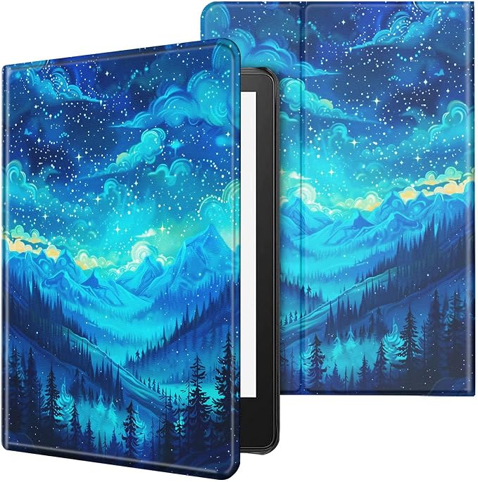 Case for All-New Kindle Paperwhite 12th Generation 7 inch 2024 &amp Kindle Colorsoft Signature Edition 2024 Lightweight Protective PU Leather Smart Stand Cover with Auto Wake Sleep - a Beautiful Gala