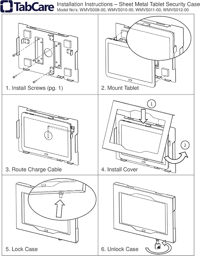 Locking Anti-Theft Metal Case for Samsung Galaxy TAB 3 4 10.1 Tablet for Kiosk POS Store Show Display Time Clock (TAB 3/4 10.1 Black)
