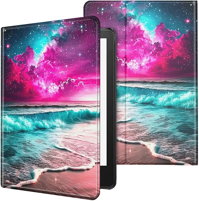 Case for All-New Kindle Paperwhite 12th Generation 7 inch 2024 &amp Kindle Colorsoft Signature Edition 2024 Lightweight Protective PU Leather Smart Stand Cover with Auto Wake Sleep - a Beautiful Gala