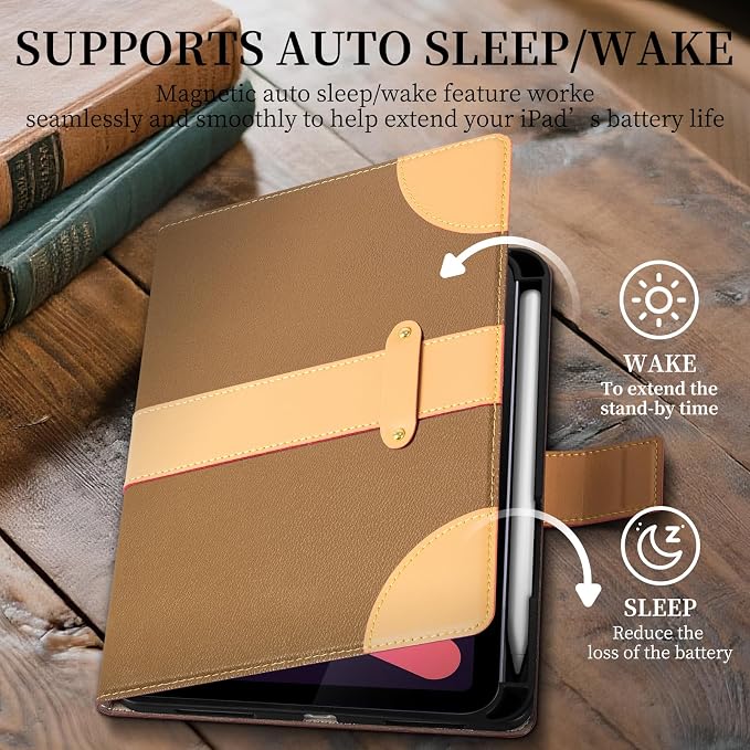 Case for iPad mini 7 (A17) ProiPad mini 7th/6th Gen (2024/2021) | Microfiber Leather Folio Cover with Adjustable Multi-angle StandAuto Sleep/WakeShockproof Protection CaseBlack