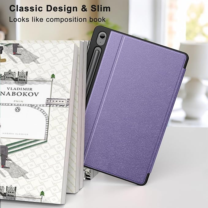 Supveco Case for Samsung Galaxy Tab S10 Fe / S10 Lite / S9 FE 10.9-Inch | Premium Folio Stand Soft TPU Protective Cover with S Pen Holder Multi-Angle Viewing &amp Auto Wake/SleepNotebook