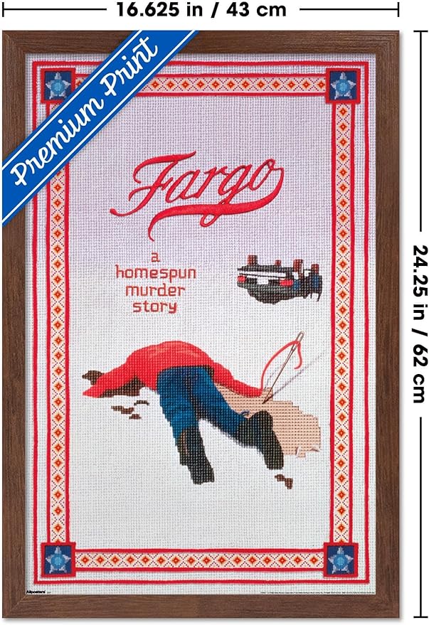 Fargo (1996) - One Sheet Wall Poster, 22.4L" x 14.7W", Mahogany Framed Version