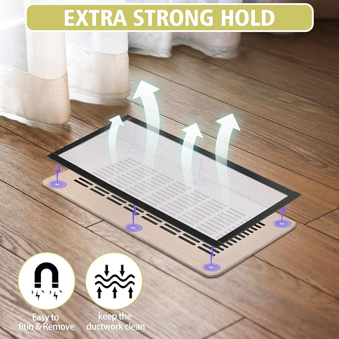 4 Pack 40cm x 30cm Magnetic Floor Vent Cover